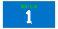 Thumbnail for Personalized Sierra Leone Jersey Number Beach Towel - Blue - Front View