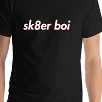 Thumbnail for sk8er boi T-Shirt - Black - Shirt Close-Up View