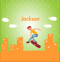 Thumbnail for Personalized Skateboarding Shower Curtain II - Redhead Boy - Decorate View