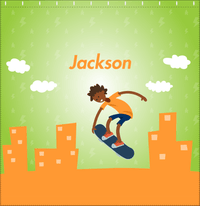 Thumbnail for Personalized Skateboarding Shower Curtain II - Black Boy I - Decorate View
