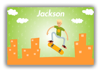 Thumbnail for Personalized Skateboarding Canvas Wrap & Photo Print II - Blond Boy - Front View