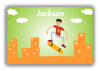 Thumbnail for Personalized Skateboarding Canvas Wrap & Photo Print II - Black Hair Boy - Front View