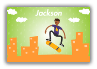 Thumbnail for Personalized Skateboarding Canvas Wrap & Photo Print II - Black Boy II - Front View