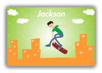 Thumbnail for Personalized Skateboarding Canvas Wrap & Photo Print II - Asian Boy - Front View