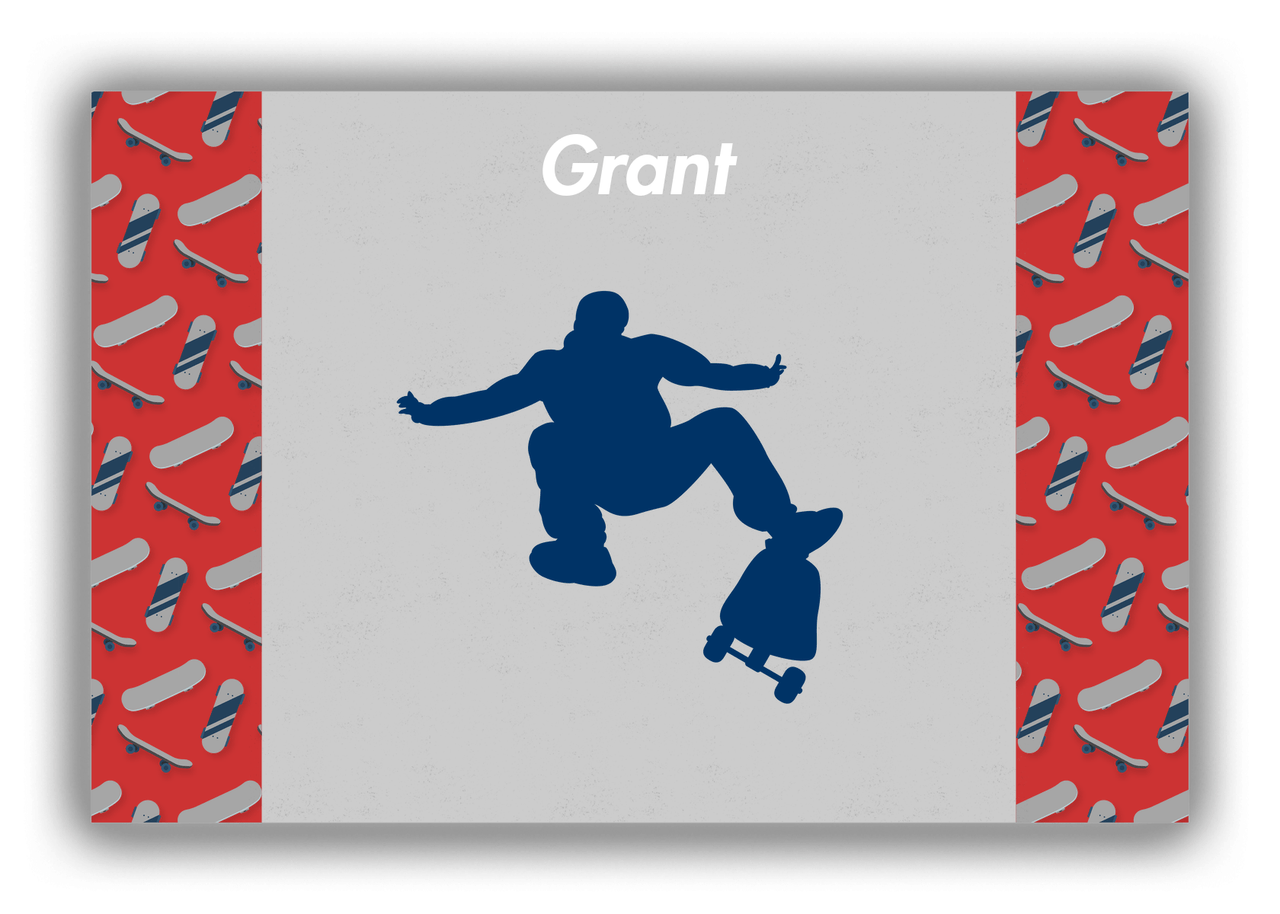 Personalized Skateboarding Canvas Wrap & Photo Print III - Skater Silhouette II - Front View