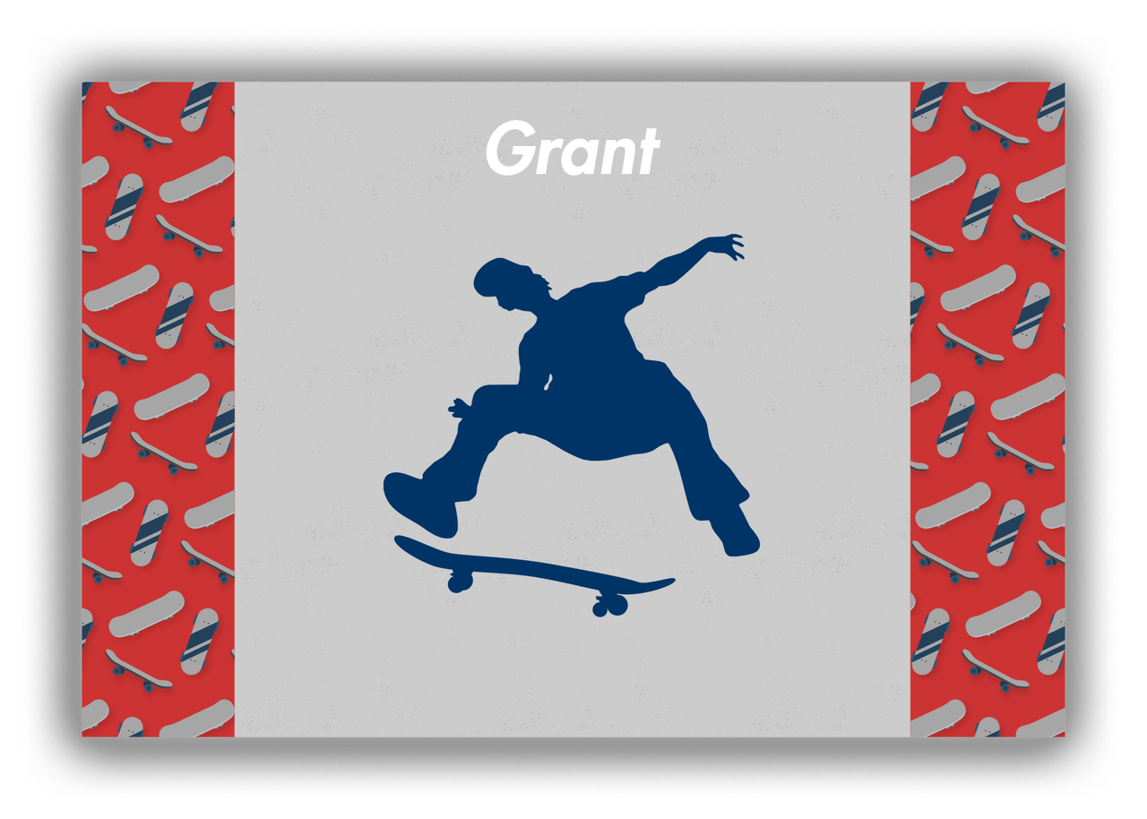 Personalized Skateboarding Canvas Wrap & Photo Print III - Skater Silhouette III - Front View