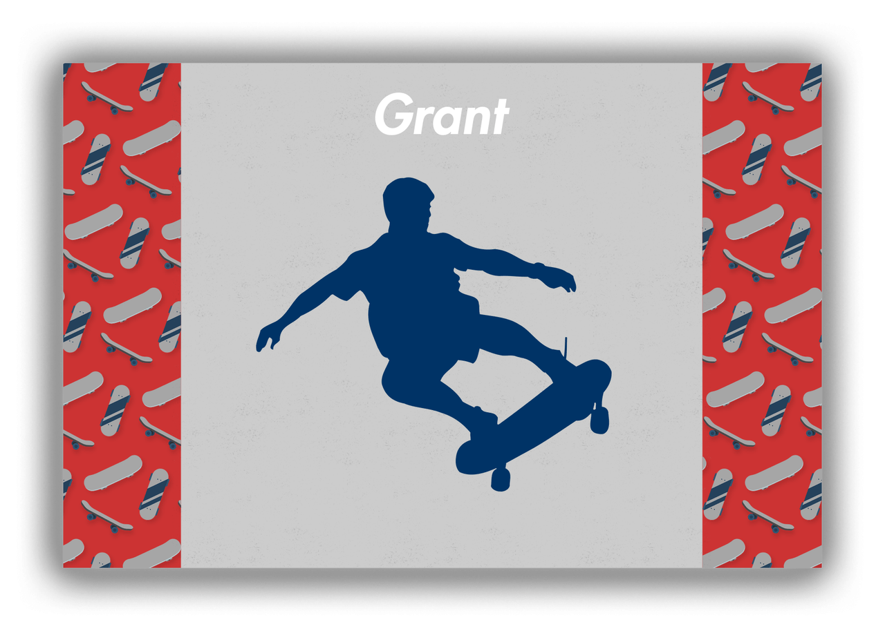 Personalized Skateboarding Canvas Wrap & Photo Print III - Skater Silhouette V - Front View