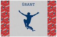 Thumbnail for Personalized Skateboarding Placemat III - Skater Silhouette I -  View