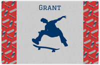 Thumbnail for Personalized Skateboarding Placemat III - Skater Silhouette III -  View