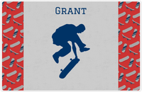 Thumbnail for Personalized Skateboarding Placemat III - Skater Silhouette IV -  View