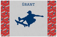 Thumbnail for Personalized Skateboarding Placemat III - Skater Silhouette VI -  View