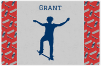 Thumbnail for Personalized Skateboarding Placemat III - Skater Silhouette VIII -  View