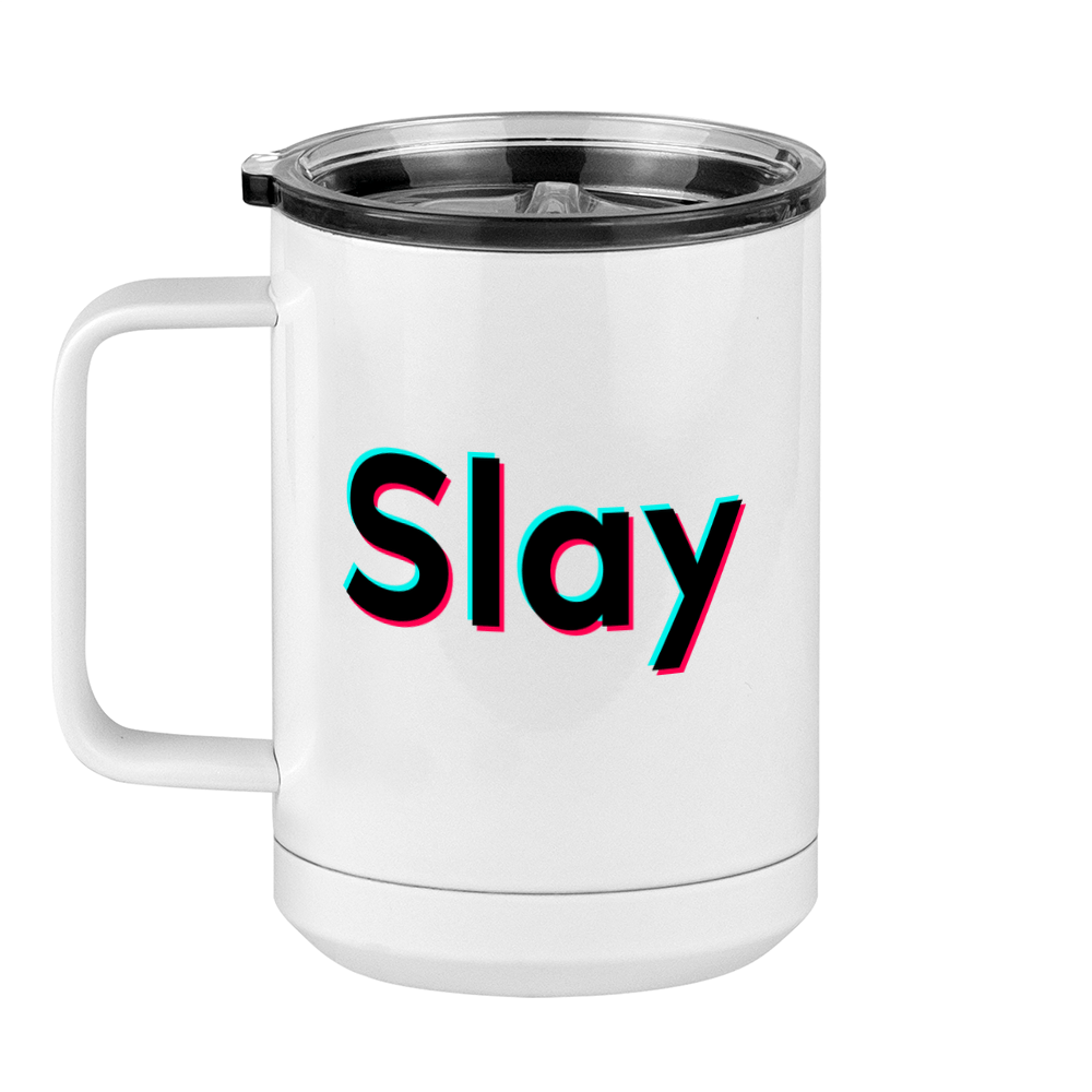 Slay Coffee Mug Tumbler with Handle (15 oz) - TikTok Trends - Left View