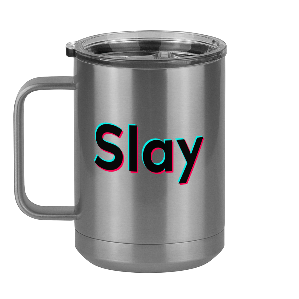 Slay Coffee Mug Tumbler with Handle (15 oz) - TikTok Trends - Left View