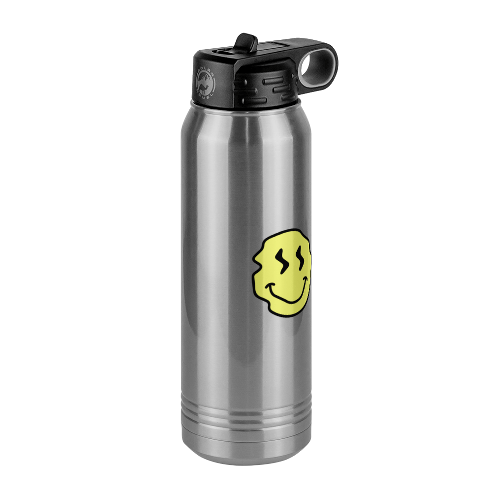 Smiley Face Water Bottle (30 oz) - Front Right View
