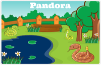 Thumbnail for Personalized Snakes Placemat IV - Snakes Pond - Teal Background -  View