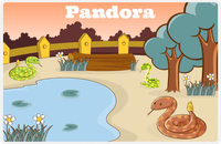 Thumbnail for Personalized Snakes Placemat IV - Snakes Pond - Orange Background -  View