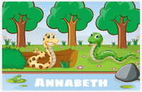 Thumbnail for Personalized Snakes Placemat V - Meadow Buddies - Blue Background -  View
