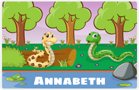 Thumbnail for Personalized Snakes Placemat V - Meadow Buddies - Purple Background -  View