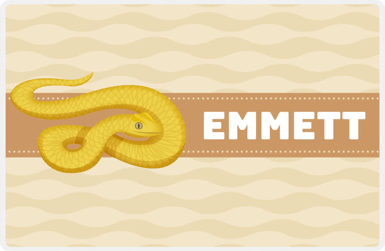 Personalized Snakes Placemat VII - Ribbon Snake -  View