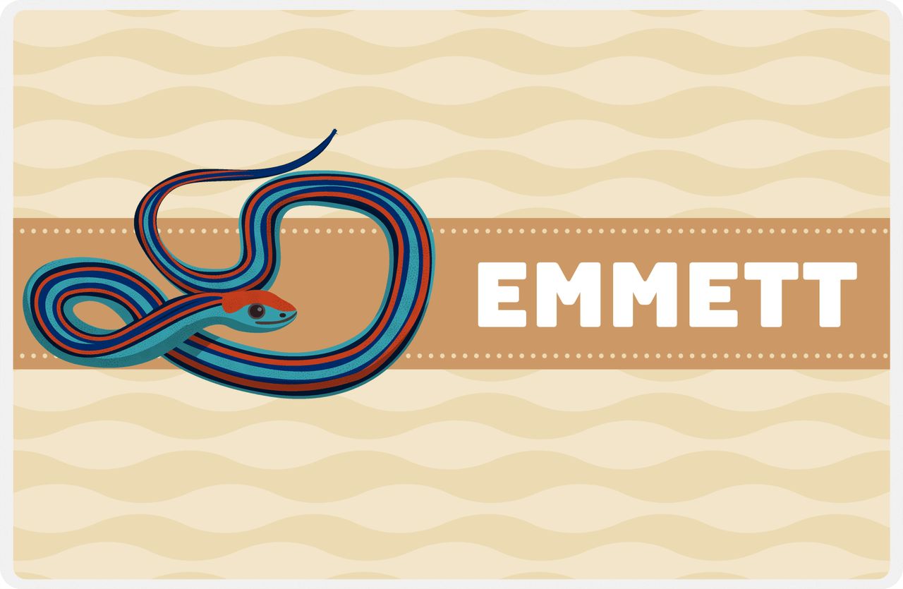 Personalized Snakes Placemat VII - Ribbon Snake -  View