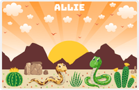 Thumbnail for Personalized Snakes Placemat X - Desert Friends - Orange Background -  View