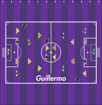 Thumbnail for Personalized Soccer Shower Curtain XII - Purple Stripes - Decorate View