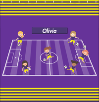 Thumbnail for Personalized Soccer Shower Curtain XXVI - Girls Teams - Purple Background - Decorate View
