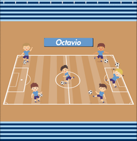 Thumbnail for Personalized Soccer Shower Curtain XXVII - Boys Teams - Brown Background - Decorate View