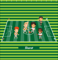 Thumbnail for Personalized Soccer Shower Curtain XXXII - Boys Teams - Green Background - Decorate View