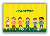 Thumbnail for Personalized Soccer Canvas Wrap & Photo Print I - Yellow Stripes - Front View