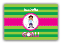 Thumbnail for Personalized Soccer Canvas Wrap & Photo Print IX - Goal! - Black Girl - Front View