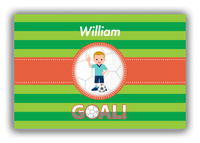Thumbnail for Personalized Soccer Canvas Wrap & Photo Print X - Goal! - Blond Boy - Front View