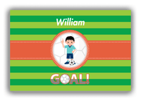 Thumbnail for Personalized Soccer Canvas Wrap & Photo Print X - Goal! - Redhead Boy - Front View