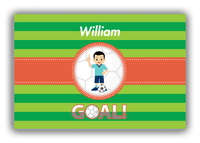 Thumbnail for Personalized Soccer Canvas Wrap & Photo Print X - Goal! - Black Hair Boy II - Front View