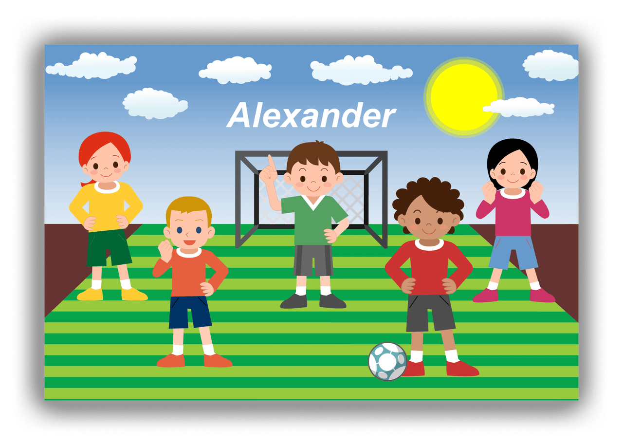 Personalized Soccer Canvas Wrap & Photo Print XI - Full Team I - Front View