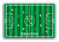 Thumbnail for Personalized Soccer Canvas Wrap & Photo Print XII - Field Overhead - Green Field - Front View