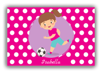 Thumbnail for Personalized Soccer Canvas Wrap & Photo Print XXIII - Portal Kick - Brunette Girl II - Front View