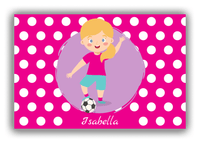 Thumbnail for Personalized Soccer Canvas Wrap & Photo Print XXIII - Portal Kick - Blonde Girl II - Front View