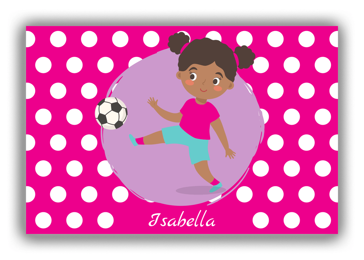Personalized Soccer Canvas Wrap & Photo Print XXIII - Portal Kick - Black Girl - Front View