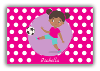 Thumbnail for Personalized Soccer Canvas Wrap & Photo Print XXIII - Portal Kick - Black Girl - Front View