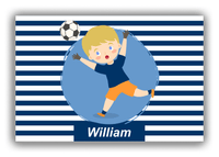 Thumbnail for Personalized Soccer Canvas Wrap & Photo Print XXIV - Portal Kick - Blond Boy II - Front View