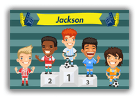 Thumbnail for Personalized Soccer Canvas Wrap & Photo Print XXXVI - Podium Winners - Redhead Boy - Front View