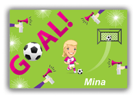 Thumbnail for Personalized Soccer Canvas Wrap & Photo Print XLI - Goal Airhorn - Blonde Girl - Front View