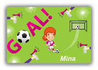 Thumbnail for Personalized Soccer Canvas Wrap & Photo Print XLI - Goal Airhorn - Redhead Girl - Front View