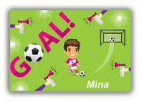 Thumbnail for Personalized Soccer Canvas Wrap & Photo Print XLI - Goal Airhorn - Brunette Girl III - Front View
