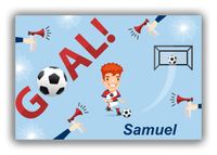 Thumbnail for Personalized Soccer Canvas Wrap & Photo Print XLII - Goal Airhorn - Redhead Boy - Front View