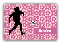 Thumbnail for Personalized Soccer Canvas Wrap & Photo Print XLV - Ball Pattern - Girl Silhouette III - Front View