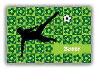 Thumbnail for Personalized Soccer Canvas Wrap & Photo Print XLVI - Ball Pattern - Boy Silhouette IV - Front View