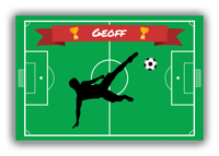 Thumbnail for Personalized Soccer Canvas Wrap & Photo Print XLIX - Field Ribbon - Boy Silhouette IV - Front View